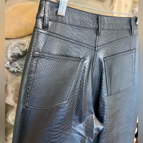 Aritzia Melina Black Snake Print Leather Pants - Picture 5 of 7
